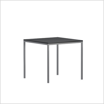 NewYork steel sitztisch 80 x 80 schwarz schraeg